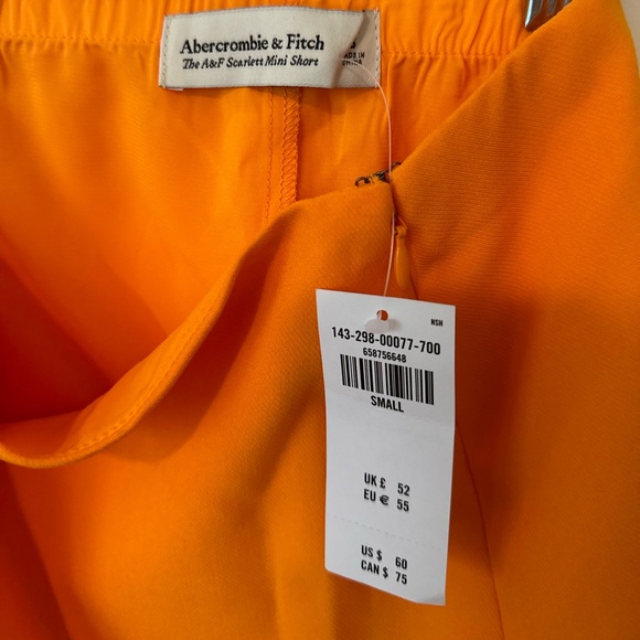 Abercrombie & Fitch Orange Scarlett Mini Skort, Small - Picture 9 of 9